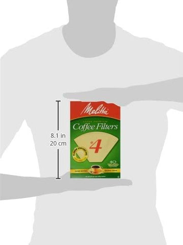 Image of MELITTA INC Melitta 624412#4 Natural Brown Cone Coffee Filters, CT