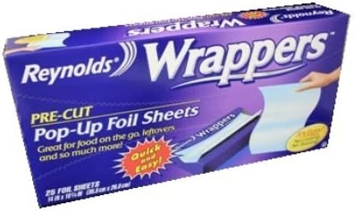 Image of Reynolds Pre-cut Pop-up Foil Sheets Food Wrappers (25 Sheets)