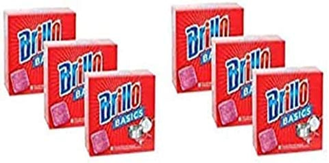 Image of Brillo Basics Steel-Wool Soap Pads, 8-ct. Boxes - Pack of 6