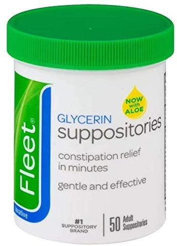 Image of Fleet Adult Glycerin Suppositories 50-Count (2-Pack)