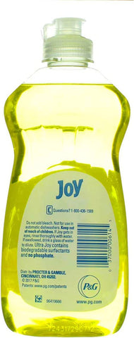 Image of Joy Ultra Dishwashing Liquid, Lemon Scent 12.60 oz (Pack of 8)
