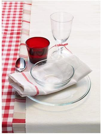 Image of Ikea Dish Towel 101.009.09, Pack of 20, White, Red