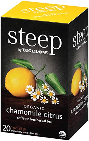 Image of Bigelow 17707 steep Tea, Chamomile Citrus Herbal, 1 oz Tea Bag, 20/Box