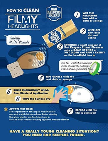 Image of Bar Keepers Friend Powder Cleanser (12 oz) -Multipurpose Cleaner & Stain Remover - Bathroom, Kitchen & Outdoor Use - for Stainless Steel,Copper,Brass,Ceramic,Porcelain,Bronze,Aluminum Cookware