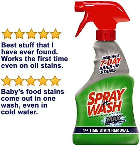 Image of Triple Pack Spray n Wash Laundry Stain Remover, 22 Fl Oz, Pack 3, Total 66 Fl. Oz