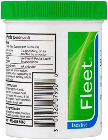 Image of Fleet Adult Glycerin Suppositories 50-Count (2-Pack)