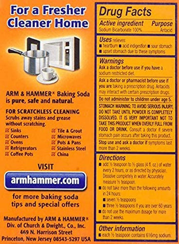 Image of Arm & Hammer Pure Baking Soda, 8 oz (Pack of 2)