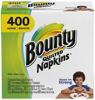 Image of Bounty Quilted Napkins, 400 count , 2X Stronger