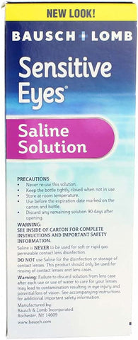 Image of Bausch & Lomb Sensitive Eyes Saline Solution, 12-Ounce Bottles (Pack of 6) - Packaging May Vary