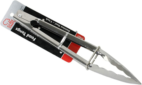 Image of Chef Craft Clam Shell Tongs, 9-Inch, Silver