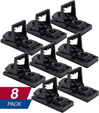 Image of PIC Simple Set Mouse Trap (8-Pack), Reusable Plastic Mouse Traps, Effective Small Mouse Traps, Pesticide-free Mouse Snap Trap, Easy-to-Use Small Mice Traps, Effective House Mice Traps Indoor & Outdoor
