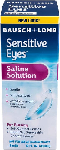 Image of Bausch & Lomb Sensitive Eyes Saline Solution, 12-Ounce Bottles (Pack of 6) - Packaging May Vary
