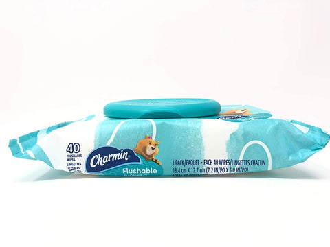 Image of Charmin Flushable Wipes, 40 Count (Pack of 3)