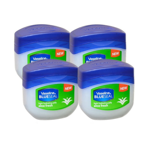 Image of Vaseline BlueSeal Petroleum Light Hydrating Jelly 100m with Aloe Fresh, Pack of 4
