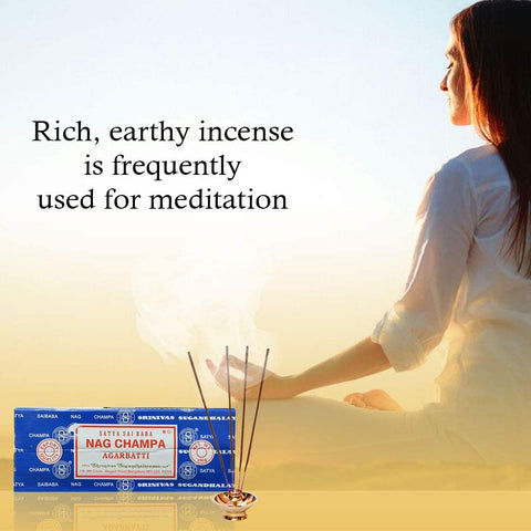 Image of Satya Sai Baba Nag Champa Agarbatti Pack of 2 Incense Sticks Boxes 250gms Each Hand Rolled Agarbatti Fine Quality Incense Sticks for Purification, Relaxation, Positivity, Yoga, Meditation