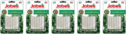 Image of Lot of 5 Packages of Jobe's Fertilizer Spikes for House Plants (30 Spikes/Package)