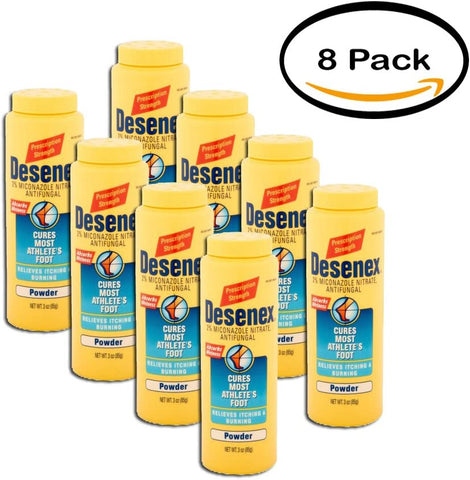 Image of PACK OF 8 - Desenex Athlete's Foot Antifungal Shake Powder, 3 oz