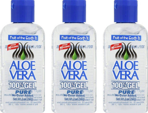 Image of Fruit of the Earth Aloe Vera Gel, 2 oz (56 g) (Bundle of 3)