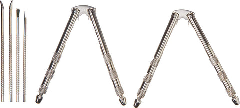 Image of Chef Craft 21629-2PK Stainless Steel Set, 2 Nut Crackers and 4 Picks, White