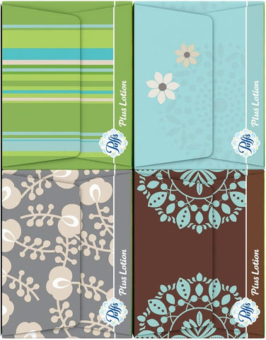 Image of Puffs Plus Lotion Facial Tissues, 4 Family Boxes, 124 Tissuesper Box