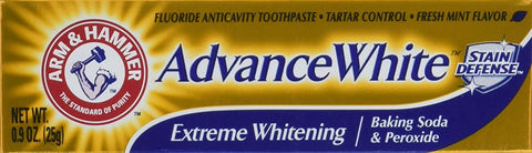 Image of Arm & Hammer Advance White Toothpaste - 0.9 Ounce Travel Size (Pack of 3)