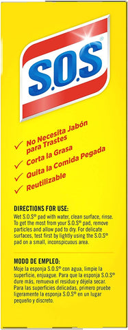 Image of S.O.S-10002 , Steel Wool Soap Pads, 10 Ct