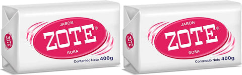 Image of Zote Laundry Soap Bar, Stain Remover Laundry Detergent for Clothes, Catfish Bait, Super Washing Travel Jabon Para Lavar Ropa, Pink Underwear Clothes Washing Soap (400 grams), Pack of 2
