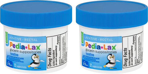 Image of Fleet Pedia-Lax Glycerin Suppositories for Ages 2-5, 12-Count per Pack (2-Pack Total)