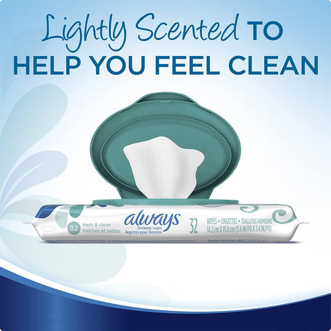 Image of Always Feminine Wipes, 0.498 Pound (Pack of 4)