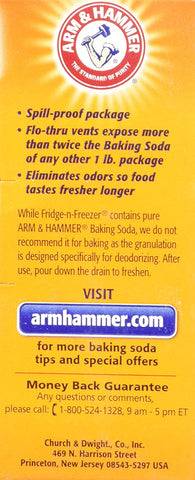 Image of Arm & Hammer Fridge-N-Freezer Baking Soda Odor Absorber, 14 Ounces (Pack of 6)