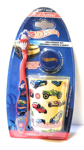 Image of Brush Buddies Hot Wheels Toothbrush Set (Toothbrush, Cap and Cup)