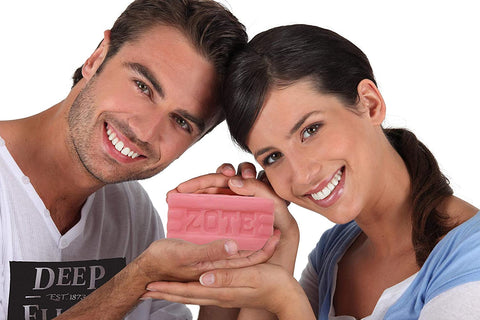 Image of Zote Laundry Soap Bar, Stain Remover Laundry Detergent for Clothes, Catfish Bait, Super Washing Travel Jabon Para Lavar Ropa, Pink Underwear Clothes Washing Soap (400 grams), Pack of 2