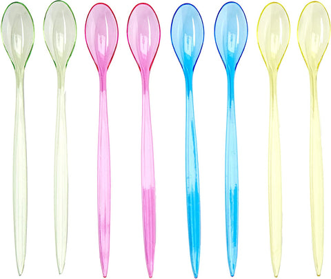 Image of Chef Craft Set of 8 Iced Tea, Cocktail and Milkshakes Spoons, Silver