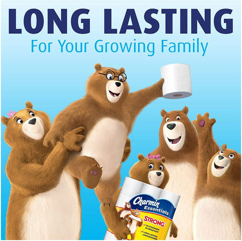 Image of Charmin Essentials Strong Toilet Paper, Bath Tissue, Giant Roll, 12 Count