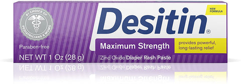 Image of Desitin Maximum Strength Baby Diaper Rash Cream with 40% Zinc Oxide, Travel Size, 1 oz