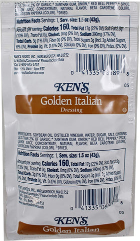 Image of Ken's Steakhouse Golden Italian Dressing 1.5 oz Packets (Pack of 20)