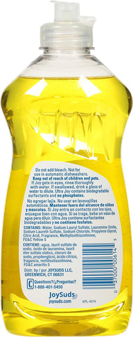 Image of Joy Ultra Dishwashing Liquid, Lemon Scent, 12.6 oz-3 pk
