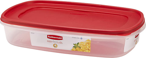 Image of Rubbermaid Easy Find Lids Food Storage Container, 1.5 Gallon, Racer Red