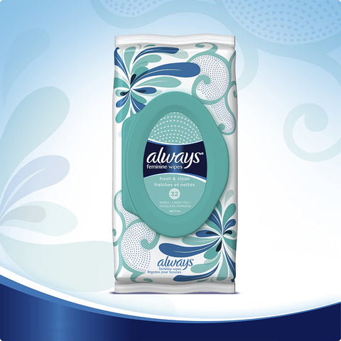 Image of Always Feminine Wipes, 0.498 Pound (Pack of 4)