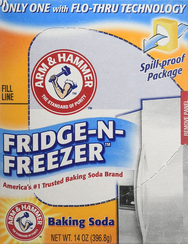 Image of Arm & Hammer Baking Soda, Fridge-N-Freezer Pack, Odor Absorber, 14oz (Pack of 3)