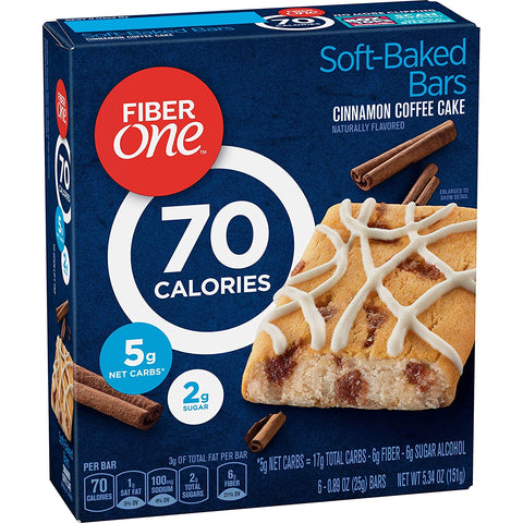 Image of Fiber One Brownies, 70 Calories, 5 Net Carbs, Snacks, Cinnamon Coffee Cake, 6ct
