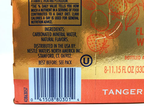 Image of San Pellegrino Tangerine & Wild Strawberry Mineral Sparkling Water 8pk Cans, 11.15 FZ