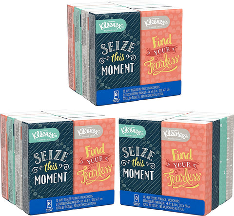 Image of Kleenex Facial, 10 Tissues per Go Pack, 24 Pack, Count (Pack of 24), Blue 36