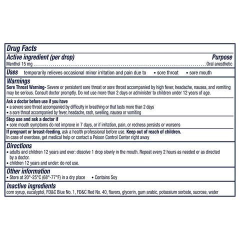 Image of Vicks VapoCOOL HydraSoothe Medicated Drops 20ct, Best Relief to Soothe Sore Throat Pain