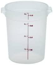 Cambro RFS4PP190 Round Storage Container 4 Qt, 6 Pack