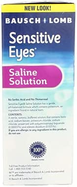 Image of Bausch & Lomb Sensitive Eyes Saline Solution, 12-Ounce Bottles (Pack of 6) - Packaging May Vary