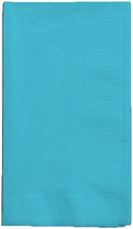 Creative Converting Touch of Color 2-Ply 50 Count Paper Dinner Napkins, Bermuda Blue