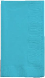 Creative Converting Touch of Color 2-Ply 50 Count Paper Dinner Napkins, Bermuda Blue