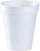 Dart 8 Oz White Disposable Coffee Foam Cups Hot and Cold Drink Cup