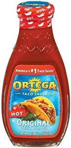 Ortega Taco Sauce Original Thick & Smooth Hot 8 Oz. Pack Of 3.